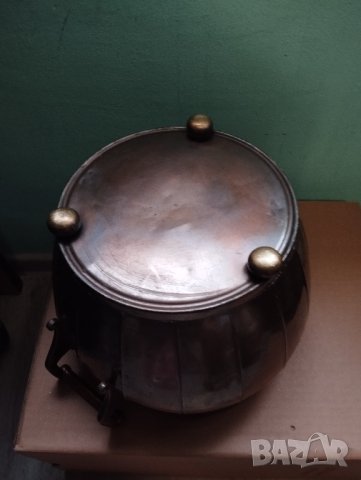 Месингова кашпа,саксия, снимка 3 - Антикварни и старинни предмети - 43350060