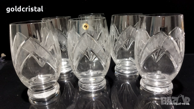 кристални чаши , снимка 6 - Антикварни и старинни предмети - 18918918