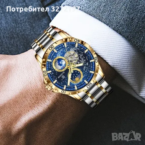 2024,GLENAW Луксозен мъжки автоматичен часовник,неръжд.стомана,водоустойчив, снимка 2 - Мъжки - 48058509