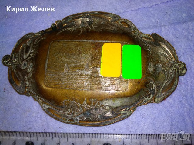 АР НУВО Старинна с КРАСИВА ГРАВЮРА МЕДНА БОНБОНИЕРА ЧИНИЙКА МАЙСТОРСКА РЪЧНА ИЗРАБОТКА сПАТИНА 41543, снимка 4 - Антикварни и старинни предмети - 43738907