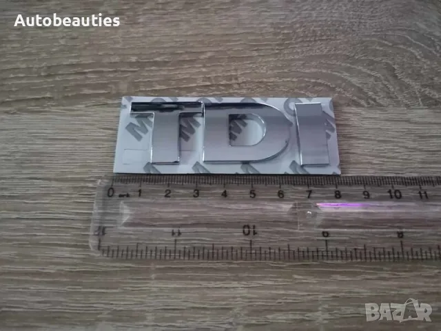 сребриста емблема TDI за Volkswagen , снимка 2 - Аксесоари и консумативи - 47896279