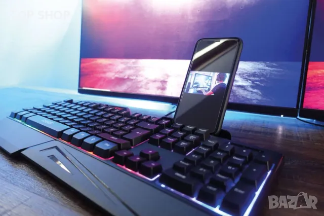 Геймърска клавиатура SCHWAIGER Gaming Tastatur GT108, RGB подсветка, снимка 7 - Клавиатури и мишки - 48657251