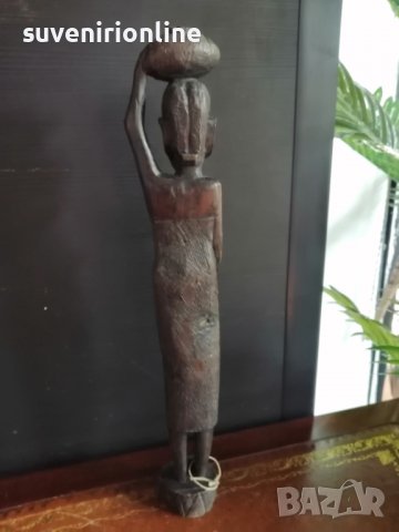 Дървена статуетка , снимка 2 - Статуетки - 37742311