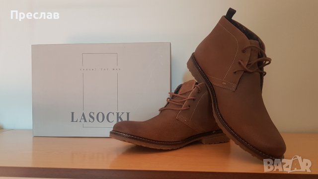 Мъжки боти от набук кафяв цвят, снимка 2 - Мъжки боти - 44062345