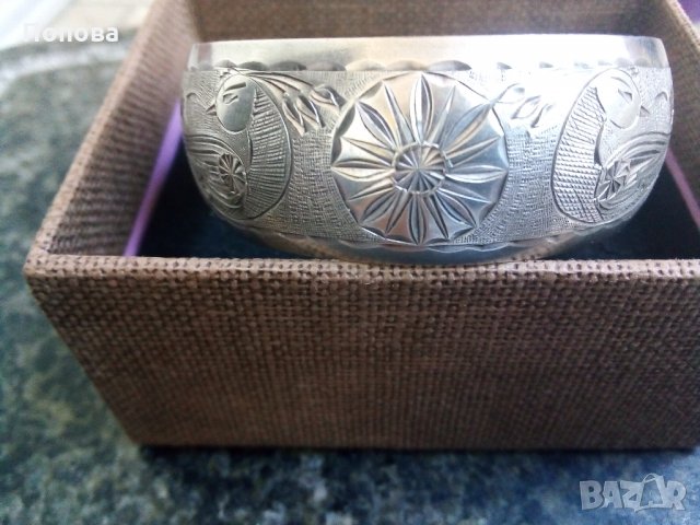 Стара руска сребърна гривна поръчкова  ръчна изработка, снимка 1 - Гривни - 26452546