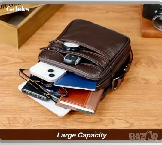 Лятна, Плажна кожена чантичка с компактни размери /Черна естест. кожа!, снимка 8 - Чанти - 50817240