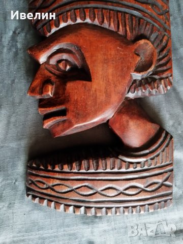 стара дървена маска, снимка 4 - Антикварни и старинни предмети - 28838912