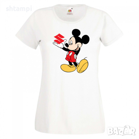 Дамска тениска Mickey Mouse Suzuki .Подарък,Изненада,, снимка 9 - Тениски - 36529393