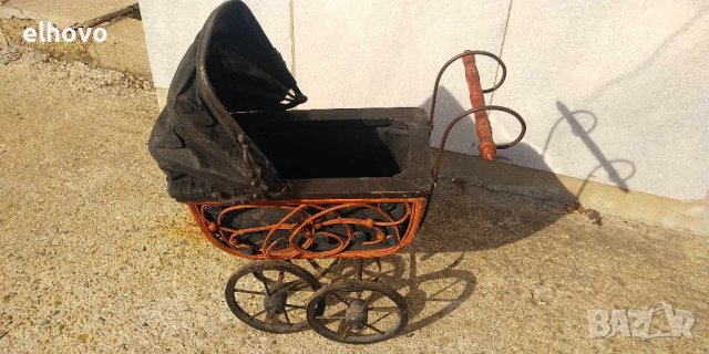 Ретро бебешка количка за кукли, снимка 4 - Антикварни и старинни предмети - 42933953