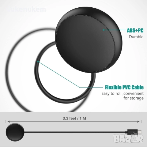 USB-C Магнитен Кабел за Зареждане, съвместим с Google Pixel Watch (1-во поколение), снимка 4 - USB кабели - 52606355