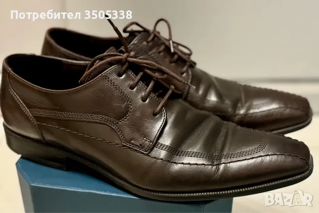 Елегантни мъжки обувки на Lloyd в кафяво, естествена кожа, с връзки , снимка 10 - Официални обувки - 47993639