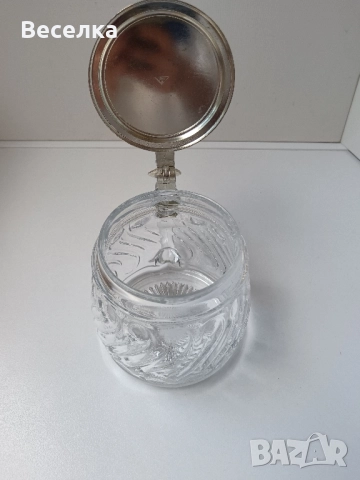 Халба BMF с капак и декорация ловни мотиви , снимка 3 - Антикварни и старинни предмети - 52425070