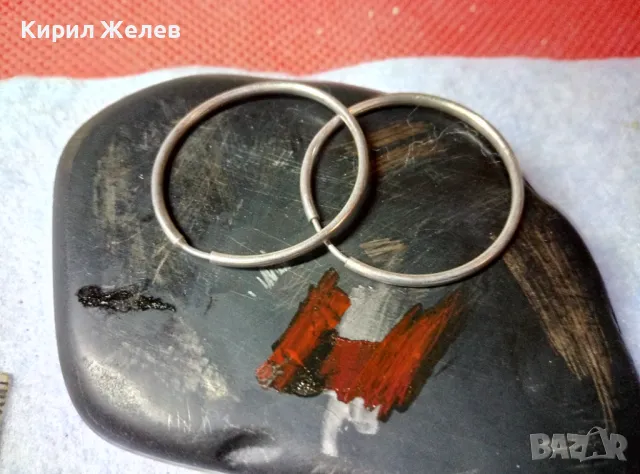 Стари КЛАСИЧЕСКИ РЕТРО АРТ МОДЕЛ СРЕБЪРНИ ОБЕЦИ ХАЛКИ СРЕБРО ВИСОКА ПРОБА ФИНА РЪЧНА ИЗРАБОТКА 40241, снимка 4 - Антикварни и старинни предмети - 48901295