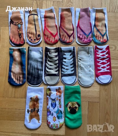 Забавни 3D чорапи, снимка 4 - Дамски чорапи - 43788044