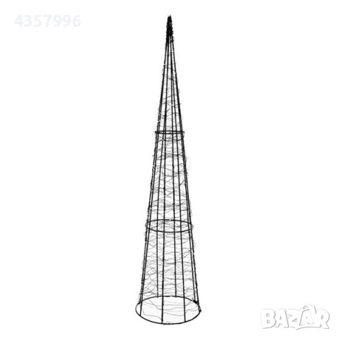 Коледна светеща елха с черна мрежа, 300 LED светлини, 8 функции , снимка 2 - Декорация за дома - 52379122