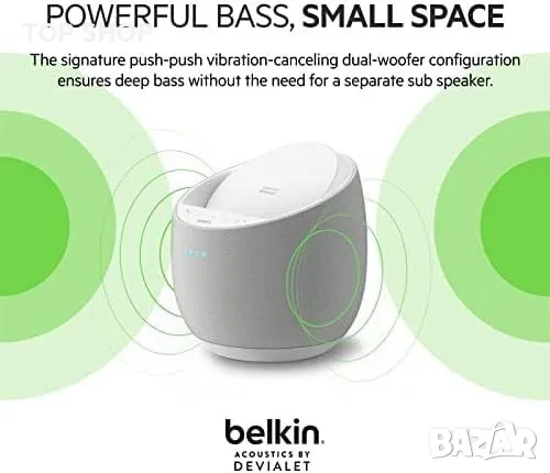 Belkin SOUNDFORM Elite Hi-Fi Smart Speaker + Безжично зарядно устройство с Alexa, снимка 12 - Тонколони - 49106158
