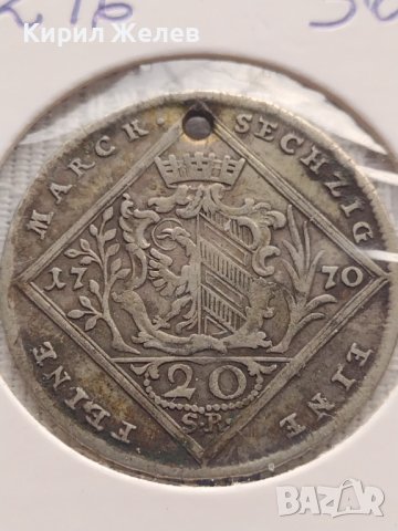 Сребърна монета 20 кройцера Йозеф втори Нюрнберг за КОЛЕКЦИОНЕРИ 12216, снимка 2 - Нумизматика и бонистика - 43000700