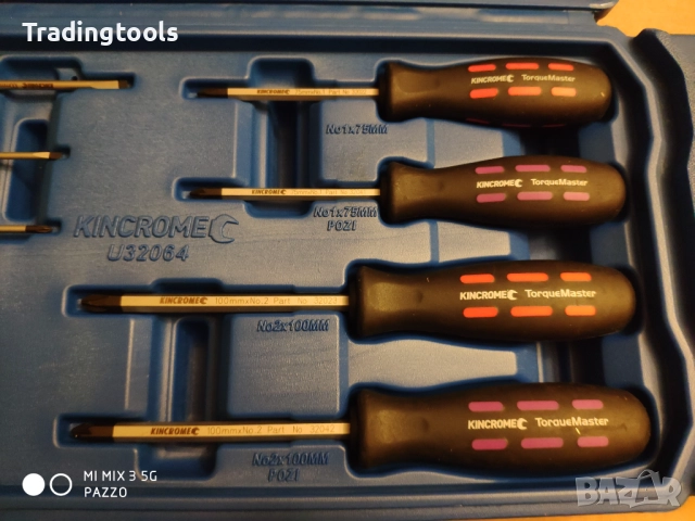 KINCROME 13 броя качествени прави кръстати отвертки кутия, снимка 7 - Отвертки - 52855762