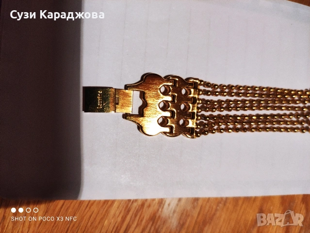 Дамски позлатен часовник, снимка 5 - Луксозни - 53597306