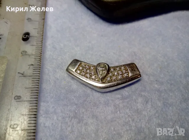 CANISA 925 ШАРМАНТЕН СКЪПОЦЕНЕН СРЕБЪРЕН ПЕНДАНТ РОДИРАНО СРЕБРО 925 с ПРЕКРАСНИ ЦИРКОНИ 60351, снимка 8 - Колиета, медальони, синджири - 50340575