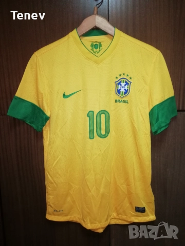 Brazil Ronaldinho 2012 2013 Home Nike Football Роналдиньо Бразилия оригинална тениска фланелка , снимка 2 - Тениски - 52940157