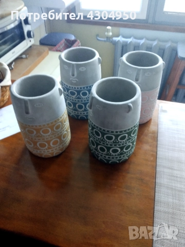 4 нови вази от цимент , снимка 1