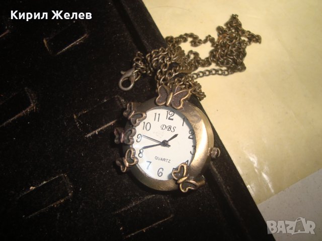 ЧАСОВНИК - МЕДАЛЬОН МЕСИНГ АРТ-ДЕКО СТИЛ с ВЕРИЖКА КВАРЦОВ 12737