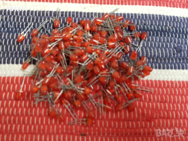Светодиод червен кръгъл 5 мм- 440 бр, снимка 2 - Друга електроника - 53399746