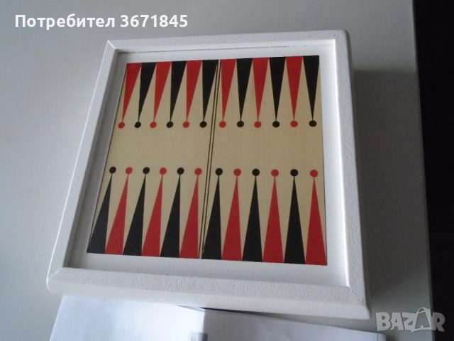 пет игри в едно, шаф, табла, карти, домино, клечки, снимка 4 - Шах и табла - 53345701