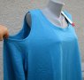 7XL Нова синя блуза Sheego  голи рамене, снимка 3