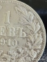 Сребърна монета 1 лев 1910г. Княжество България Княз Фердинанд първи за КОЛЕКЦИЯ 26315, снимка 3