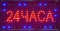 LED светеща рекламна табелa - 24 ЧАСА на български, движеща се 
