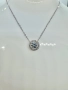 Сребърно колие с мойсанит (диамант) 1 карат, снимка 1