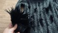 Дамски пуловер с естествени пера , снимка 5
