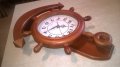 голяма котва с рул-дървена с часовник-42х31х6см-внос холандия, снимка 12