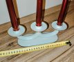 Немски прекрасен порцеланов свещник за три свещи, снимка 5