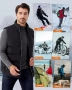 QLWY-MQ Електрическа отопляема жилетка за мъже с батерия, XXL, черна, снимка 6