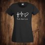 Дамска тениска с щампа FAITH HOPE LOVE 