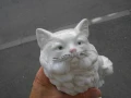 СТАР ПОРЦЕЛАН БЯЛА КОТКА  ГДР GDR , снимка 4