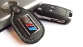 Автомобилен кожен ретро ключодържател / за Bmw M Power Бмв М / Стилни и Елегантни Аксесоари, снимка 1