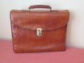 Vintage, Italy,кожена чанта за документи, бизнес чанта, снимка 1