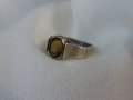 Рядък стар сребърен немски пръстен с флуоресциращ флуорит, снимка 5