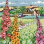 Гоблен Heritage Crafts KLHF1617-A Hollyhock Farm творчески комплект бродерия пейзаж на Цветя мулине , снимка 1