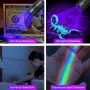 UV фенер акумулаторен мощен ултравиолетова светлина лампа ув фенерче, снимка 6