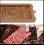 Роза цяла плочка шоколадов блок шоколад силиконов молд форма фондан шоколад гипс, снимка 1 - Форми - 36438776