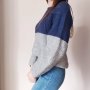 Ръчно плетена блуза в два цвята, снимка 4