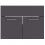 Долен шкаф за мивка, сив, 60x38,5x46 см, ПДЧ, снимка 5