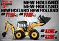 New Holland B100B стикери надписи, снимка 6