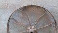 масивно ковано възрожденско колело от двуколка, каруца, снимка 3