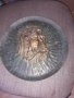 Старо медно пано Мадоната., снимка 2